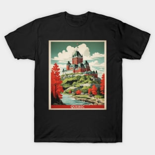 Quebec Canada Vintage Poster Tourism 2 T-Shirt